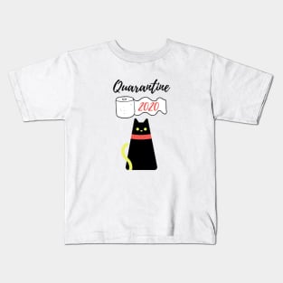 Quarantine with my Cat 2020 Kids T-Shirt